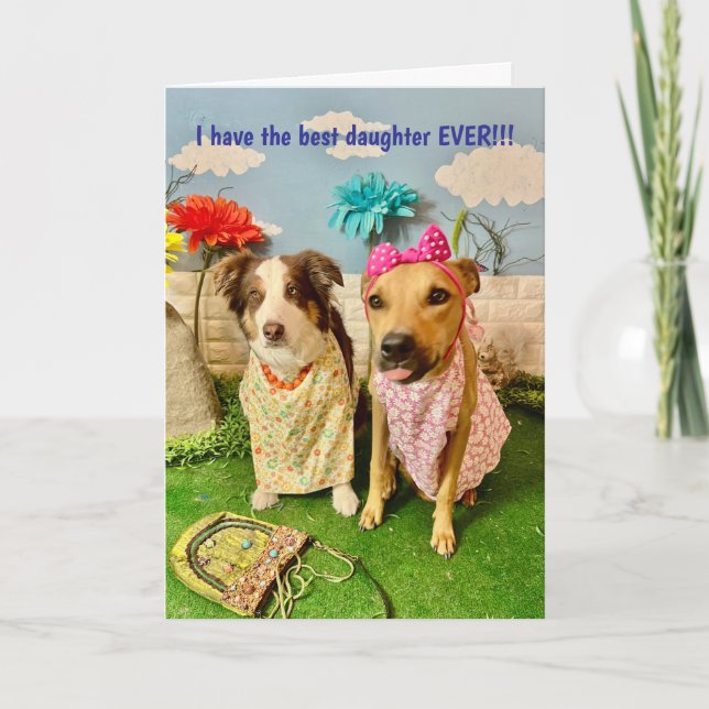 HUMOROUS DAUGHTER BIRTHDAY CARD HELGKORT (Framsida)