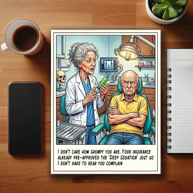 Humorous Dentist Office Cartoon Vykort (Skapare uppladdad)