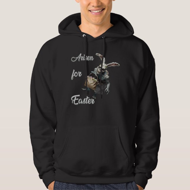 Humorous Easter Zombie Hoodie (Framsida)