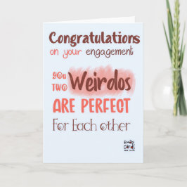 Humorous Engagement Card for the Couple Kort