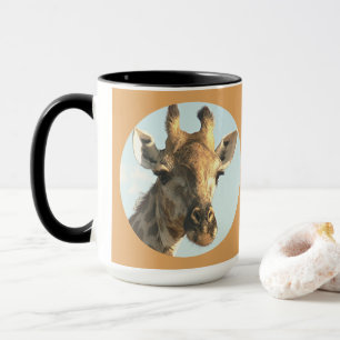 HUMOROUS GIRAFFE MUGG, "ÄR LASHERNA FÖR MYCKET?" MUGG