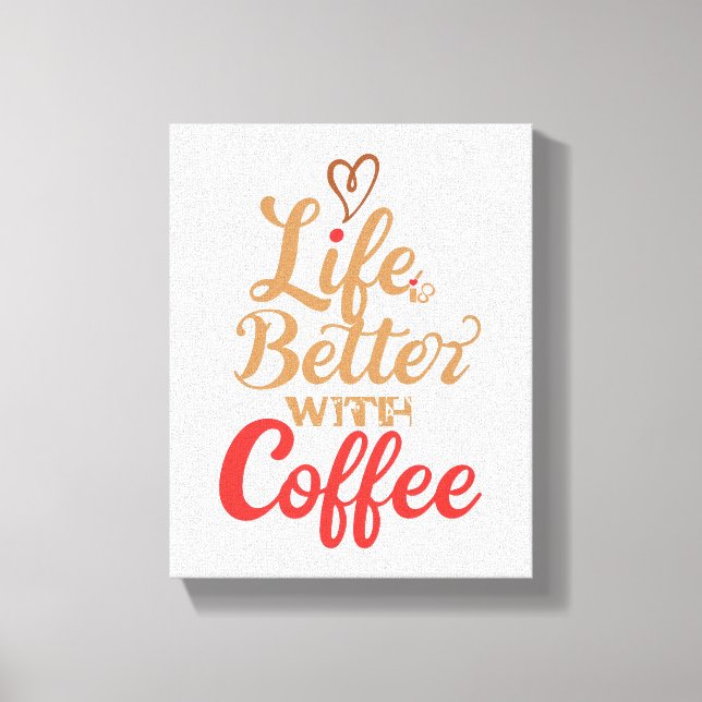 Humorous Morning Caffeine Slogan Canvastryck (Framsida)