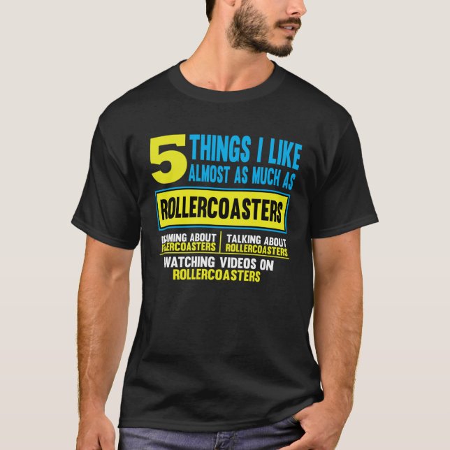 Humorous Rollercoaster Riding Travel Saying T Shirt (Framsida)