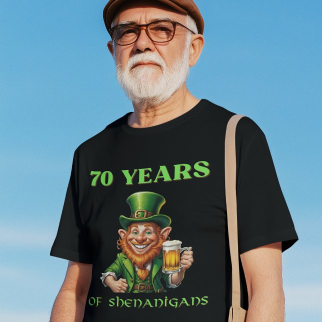 Humorous Saint Patrick's 70th Birthday Celebration T Shirt (Skapare uppladdad)