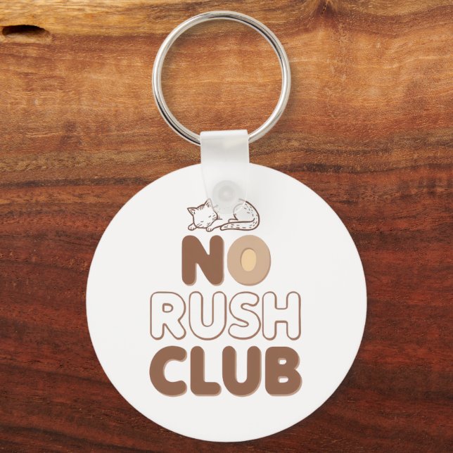 Humorous Slow Living and Lazy Day Nyckelring (Framsida)