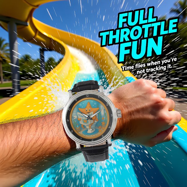 Humorous Starfish Bathroom Clock Armbandsur (Skapare uppladdad)