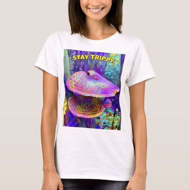 Humorous “Stay Trippy” T-shirt (Framsida)