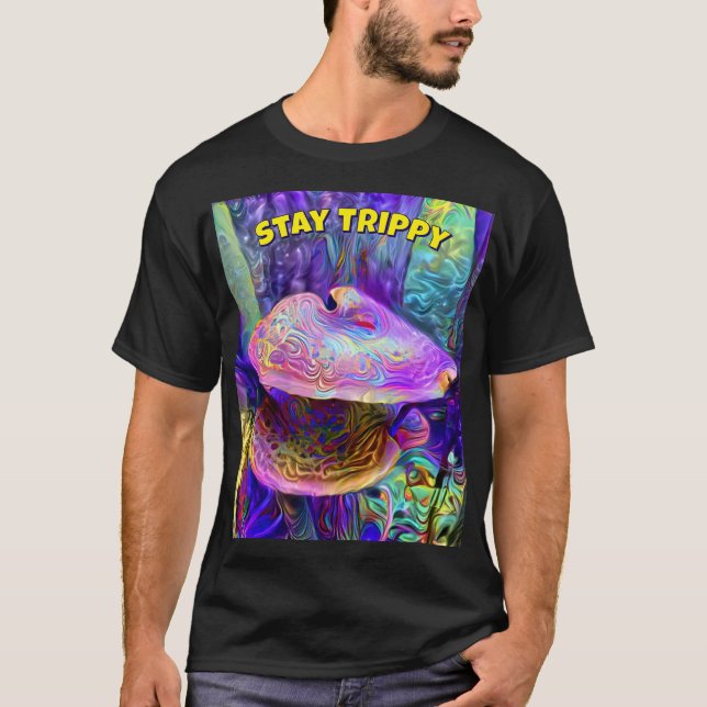 Humorous “Stay Trippy” T-shirt (Framsida)