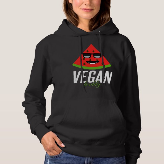 Humorous Vegan Buddy Artwork T Shirt (Framsida)