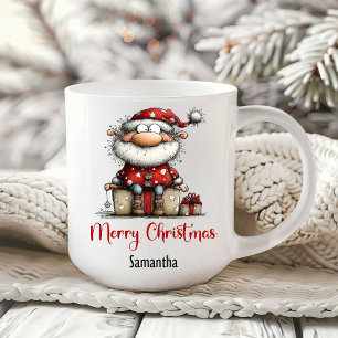 Humörrik Jul Tomte Festiv Kaffemugg