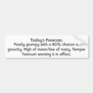 HumörTantrumvarning verkställer in Bildekal