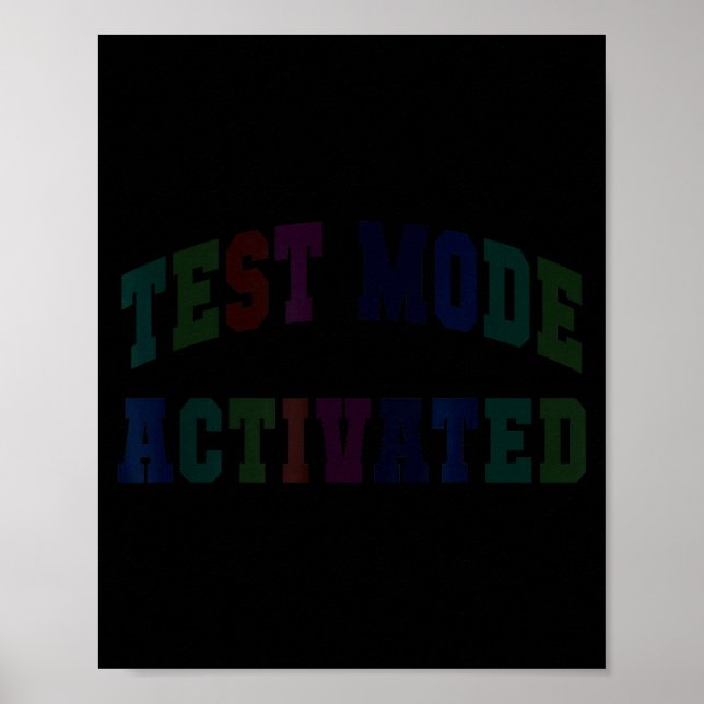 Humörtestläge aktiverat testdag lärare poster (Framsidan)