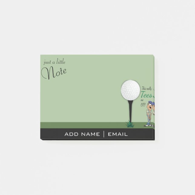 Humorutslagsplatser mig av golfare post-it block (Framsida)