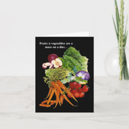 Humös kost av frukt och grönsaker kort