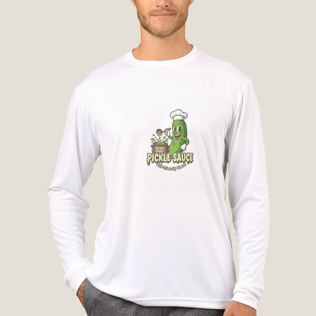 Humour Pickle Sause T Shirt (Framsida)
