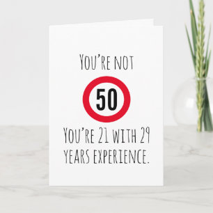 Humourous 50:e födelsedagen kort