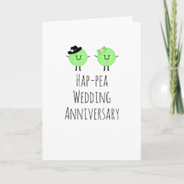 Humourous-årsjubileum Cute Peas Plain Kort