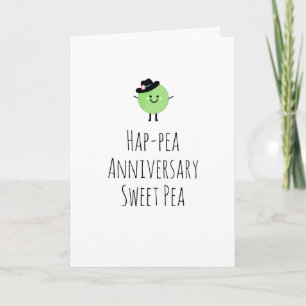 Humourous-årsjubileum Cute Sweet Pea Kort