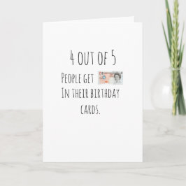 Humourous Birthday Card Pengar Kort