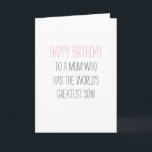 Humourous Birthday Morsa från Son Kort<br><div class="desc">Lustiga citat för att knäcka även det svåraste nöten. )</div>