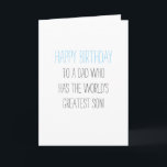 Humourous Birthday Pappa från son Kort<br><div class="desc">Lustiga citat för att knäcka även det svåraste nöten. )</div>