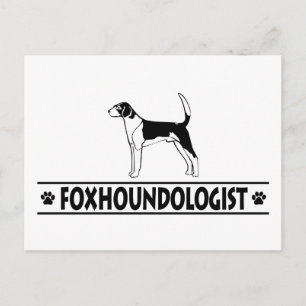 Humous AMERICAN FOXHOUND Vykort