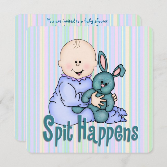 Humous Baby Shower Inbjudningar (Fram/baksida)