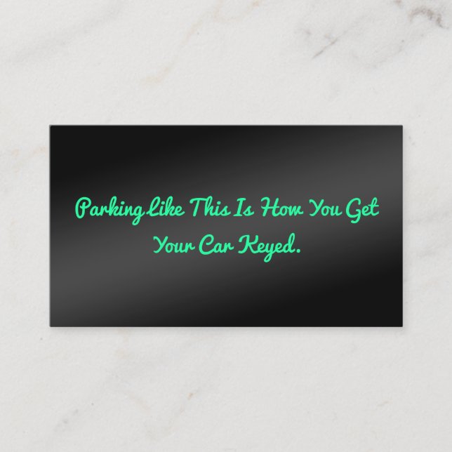 Humous Bad Parking Visitkort (Framsida)