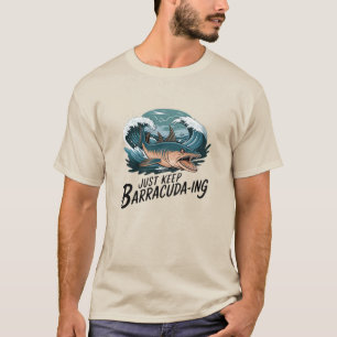 Humous Barracuda Art for Sea Fläkt T Shirt