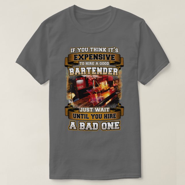Humous Bartender T Shirt (Design framsida)