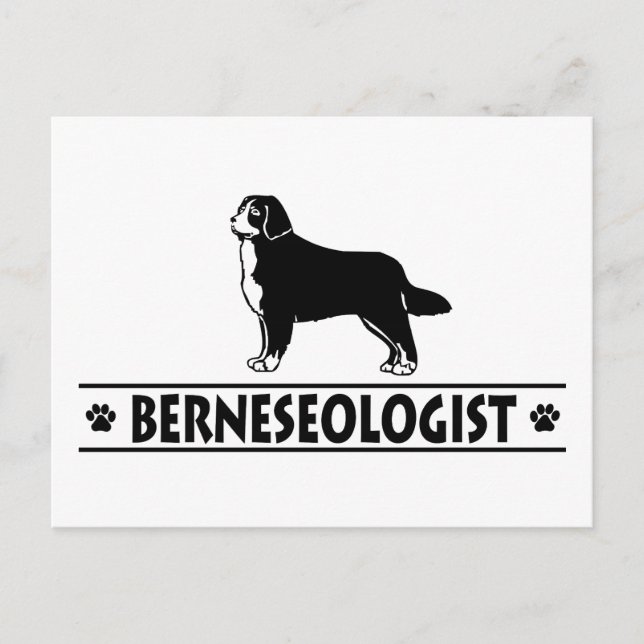Humous Bernese Mountain Hund Vykort (Framsida)