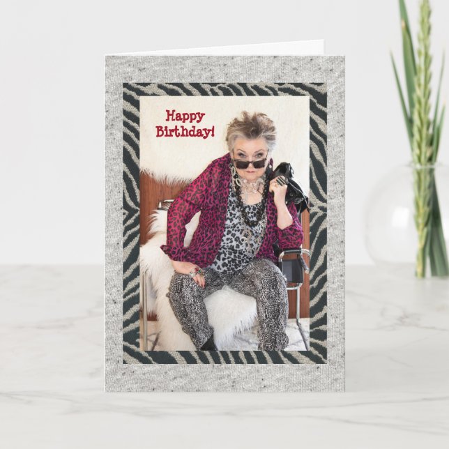 Humous Birthday som reflekterar över ett slungliv Kort (Framsida)