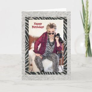 Humous Birthday som reflekterar över ett slungliv Kort