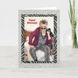 Humous Birthday som reflekterar över ett slungliv Kort