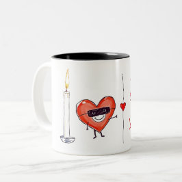Humous Bröllop Vibes Design Två-Tonad Mugg