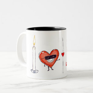 Humous Bröllop Vibes Design Två-Tonad Mugg