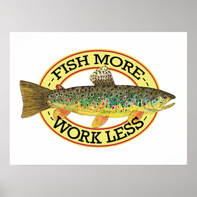 Humous Brown Trout Fishing Poster (Framsidan)