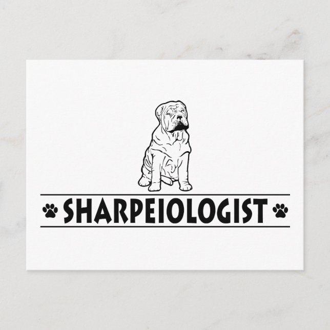 Humous Chinese Shar-Pei Vykort (Framsida)