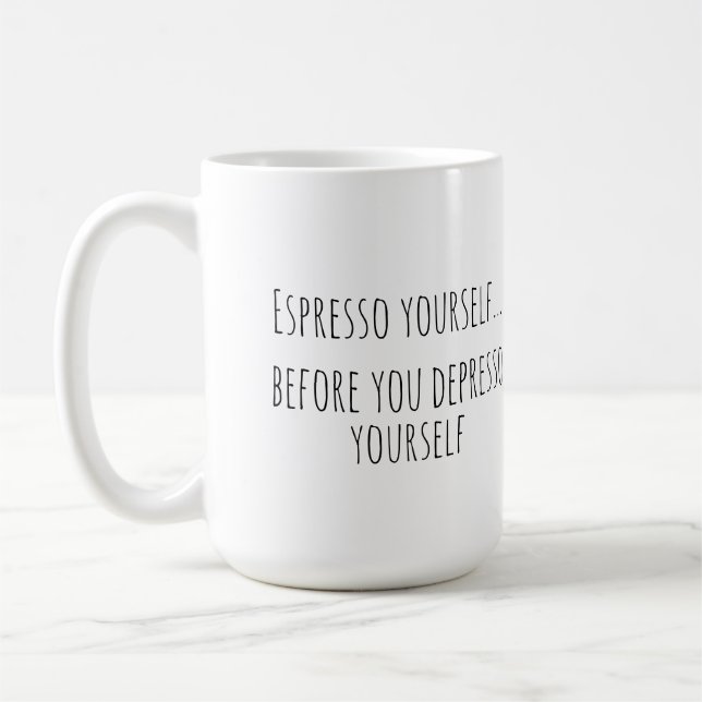 Humous Coffee Pun Kaffemugg (Vänster)