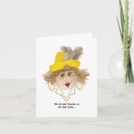 Humous Dam i Gult Card Kort