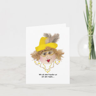 Humous Dam i Gult Card Kort