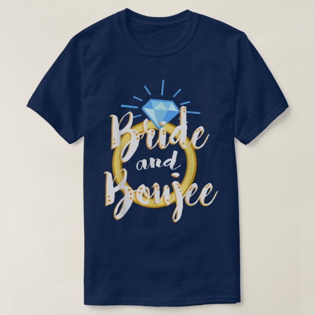 Humous Drinking Bride Sarcastic Möhippa Funny Wom T Shirt (Design framsida)
