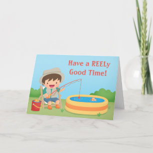 Humous Fishing Pun Grattis på födelsedagen Greetin Kort