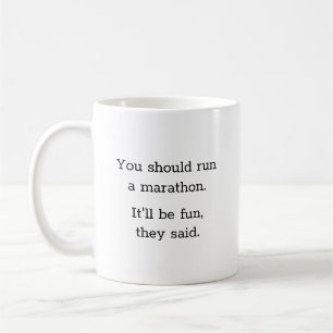 Humous Funny Marathon Springer Kaffemugg