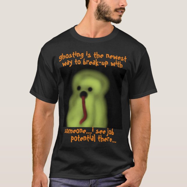 Humous Ghost Marvin-jobbpotential vid ghosting T Shirt (Framsida)