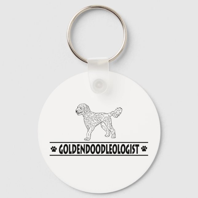 Humous Goldendoodle Nyckelring (Framsida)