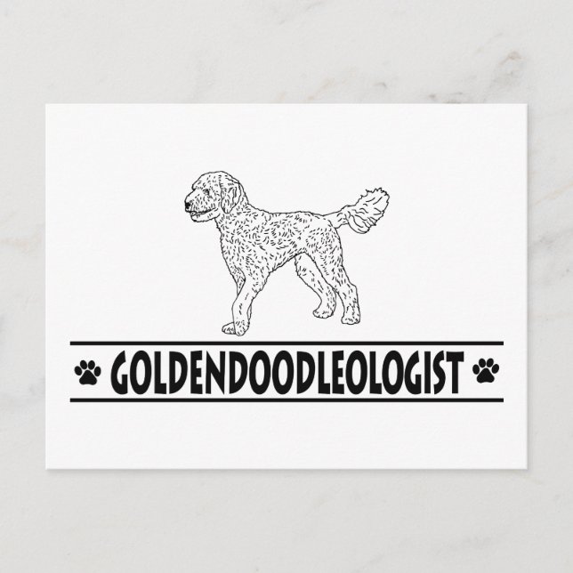 Humous Goldendoodle Vykort (Framsida)