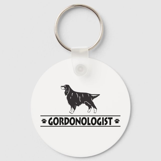 Humous Gordon Setter Nyckelring (Framsida)