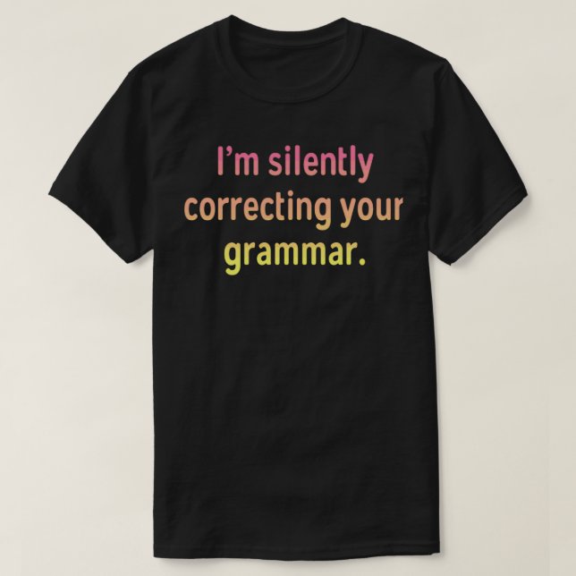 Humous Grammar Linguistic English Teacher Gift T Shirt (Design framsida)