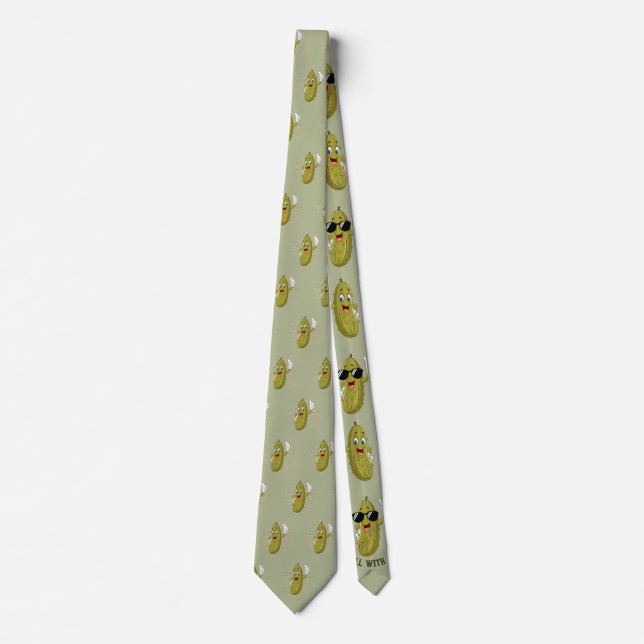 Humous Grönt Dill Pickle Neck Tie Slips (Framsida)